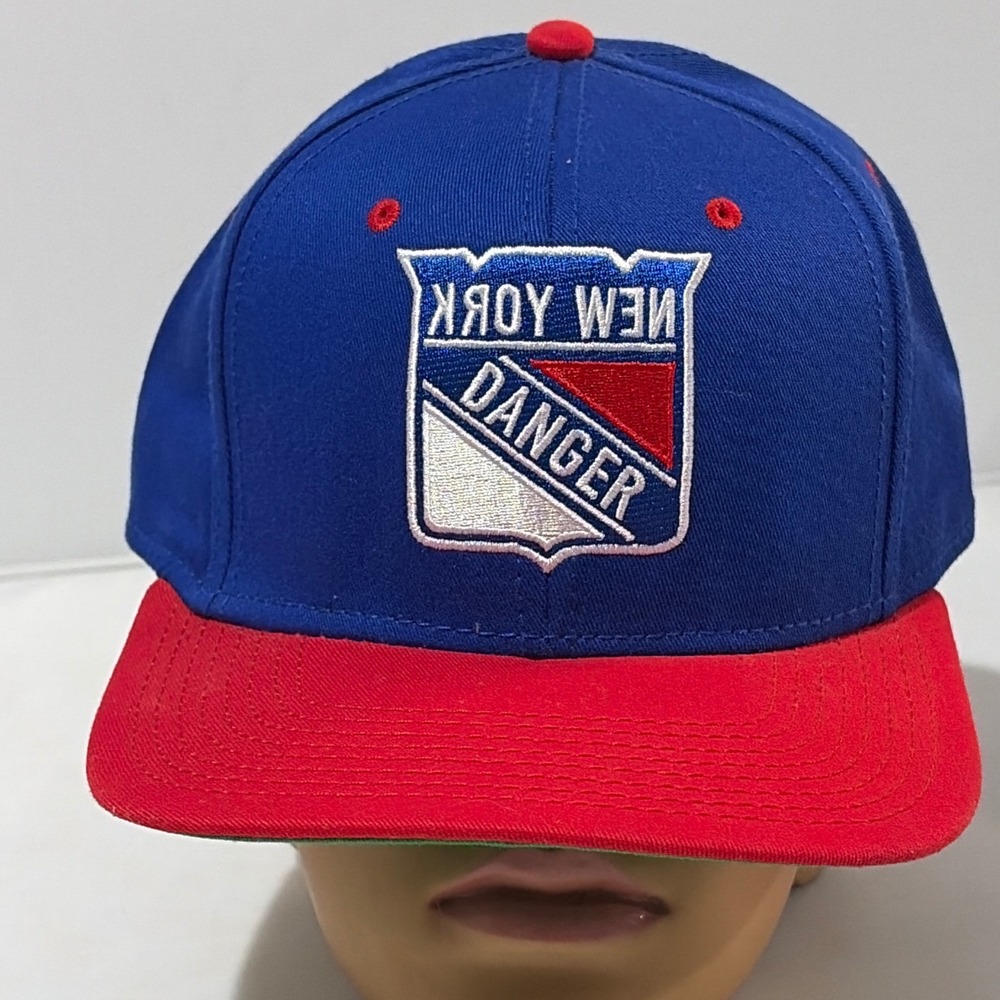 Mighty Healthy New York Danger Snapback Hat Blue Red Green Underbrim Cap OSFM